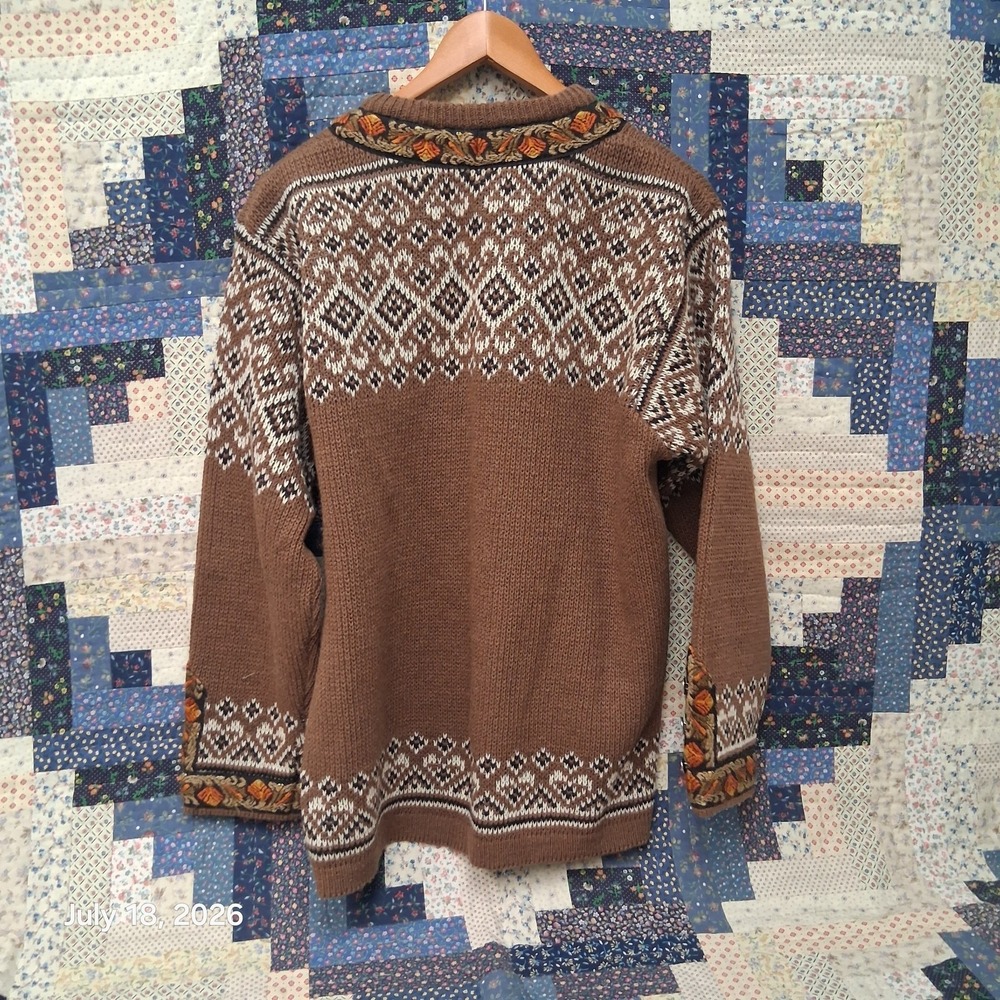 Vintage Nordstrikk Cardigan Fair Isle Norwegian Wool Sweater Womens Medium M/L - Picture 4 of 9
